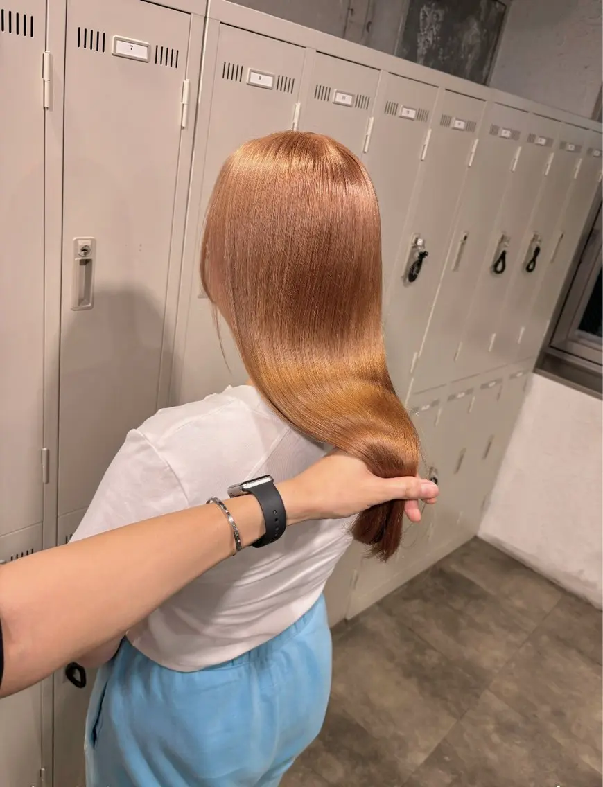 ロング カラー ヘアカラー トリートメント ヘッドスパ ヘアセット ベージュカラー💖 やすひろのヘアスタイル