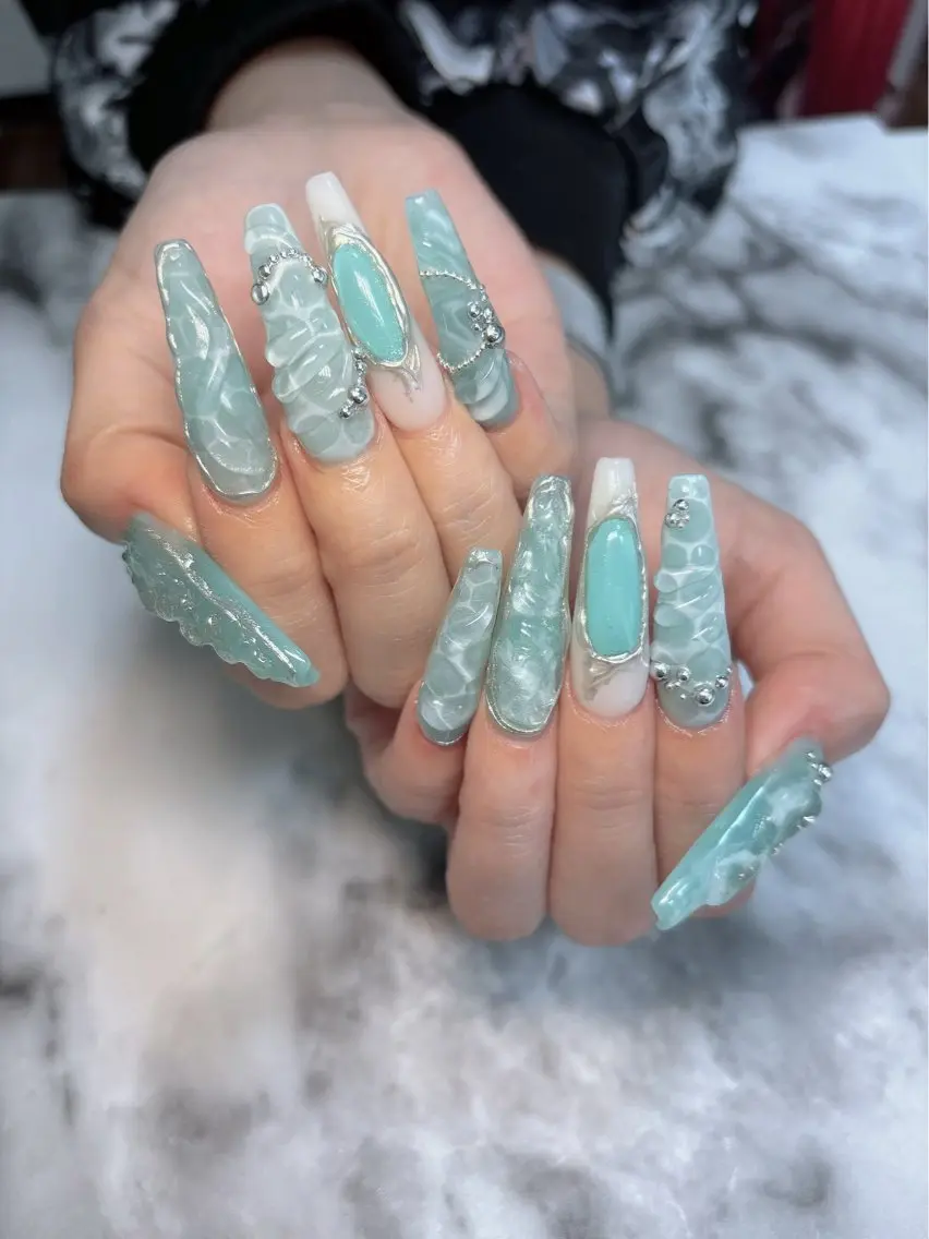 ネイル ロングネイル ハンドネイル Kayo 💅のネイルデザイン
