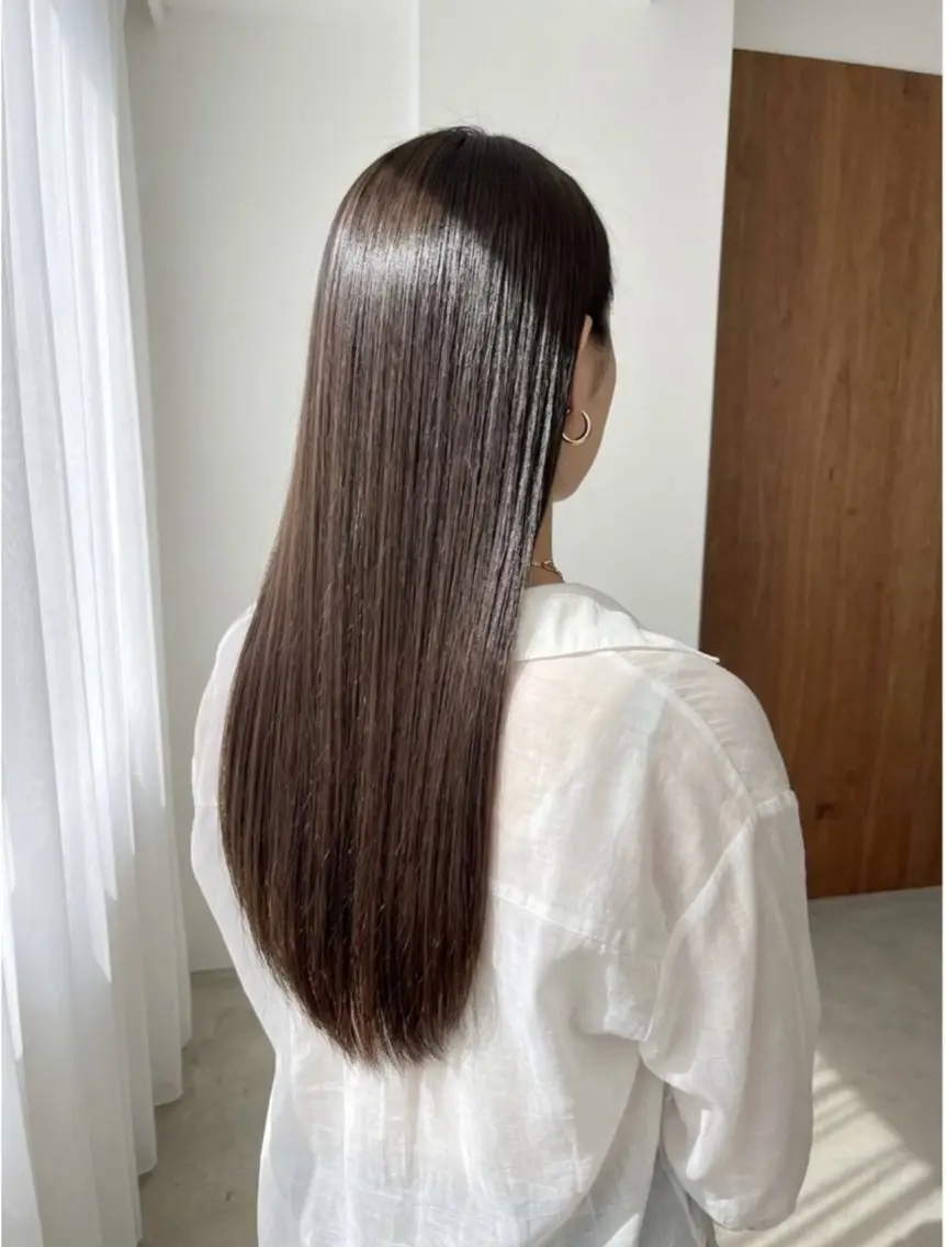 ロング 中尾 エリカのヘアスタイル