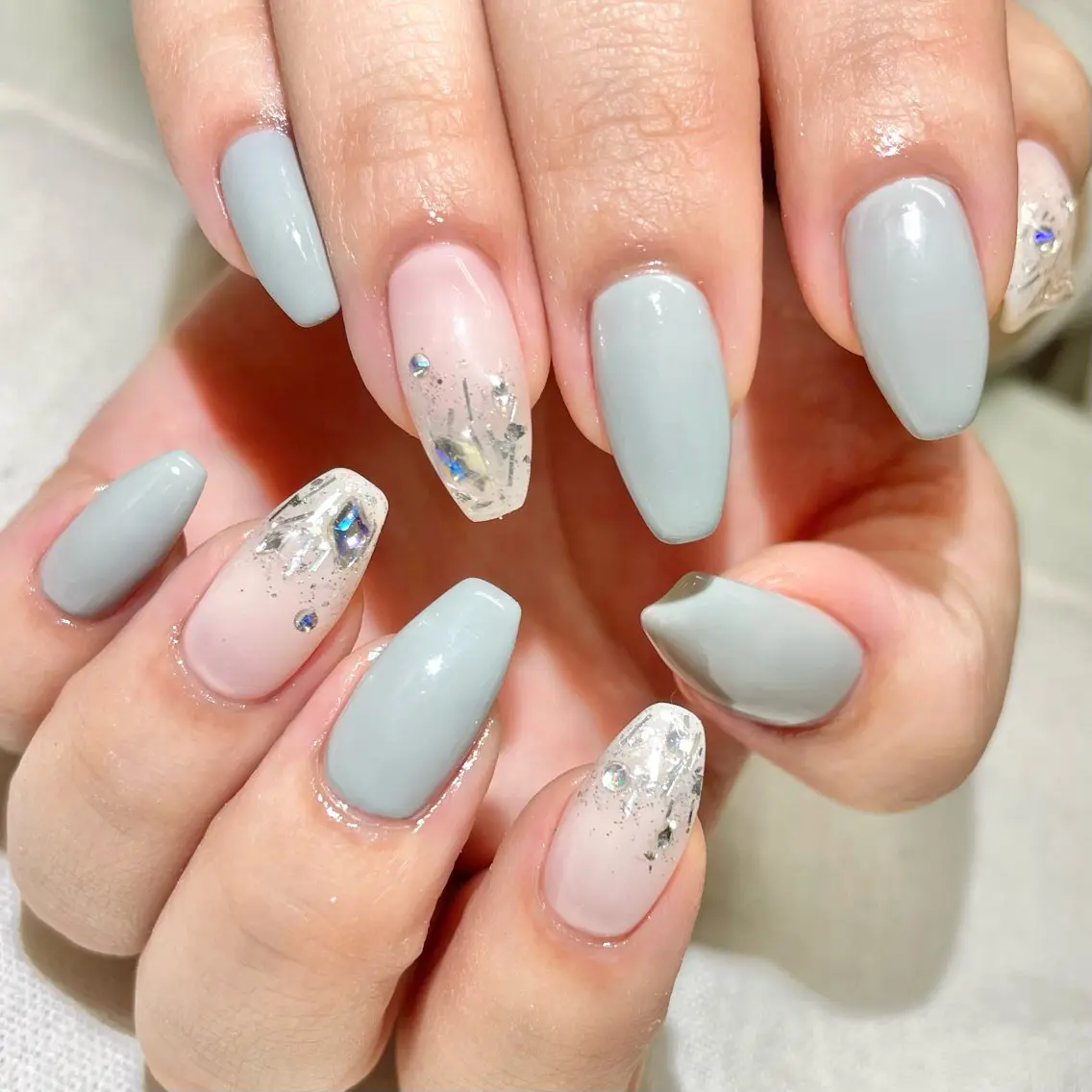ネイル キラキラネイル シンプルネイル ハンドネイル nail salon Cottonのネイルデザイン