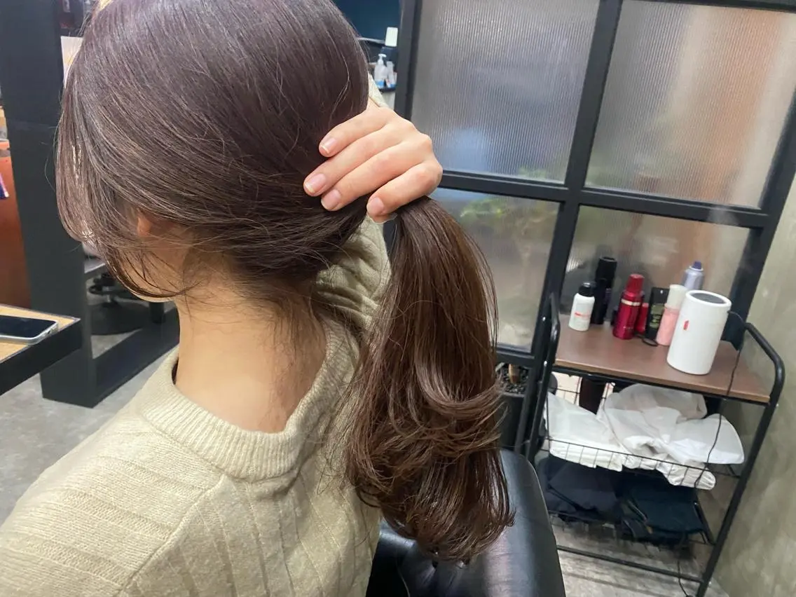 セミロング カラー ハイライトカラー ハイライト ヘアカラー 柔らかカラー🥛 mayucoのヘアスタイル