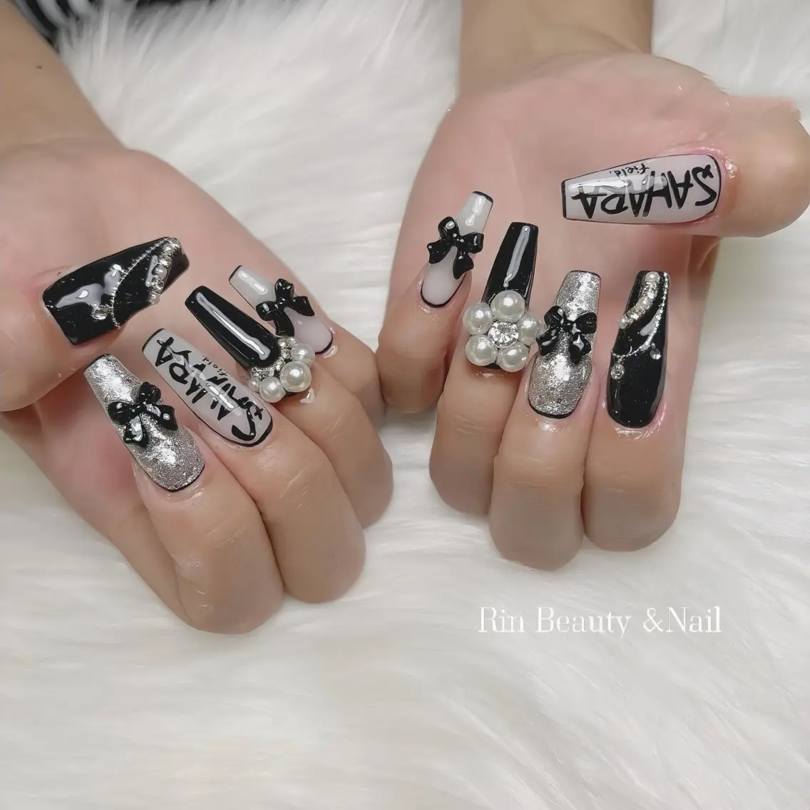 ネイル アートネイル フレンチネイル ジェルネイル 韓国ネイル ミラーネイル Rin Nail 新大久保店のネイルデザイン