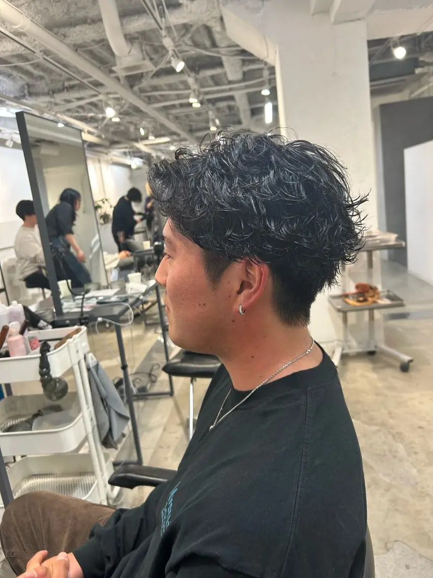 パーマ メンズ カット パーマ メンズ清潔感のプロ 💈メンズパーマ藤田のヘアスタイル