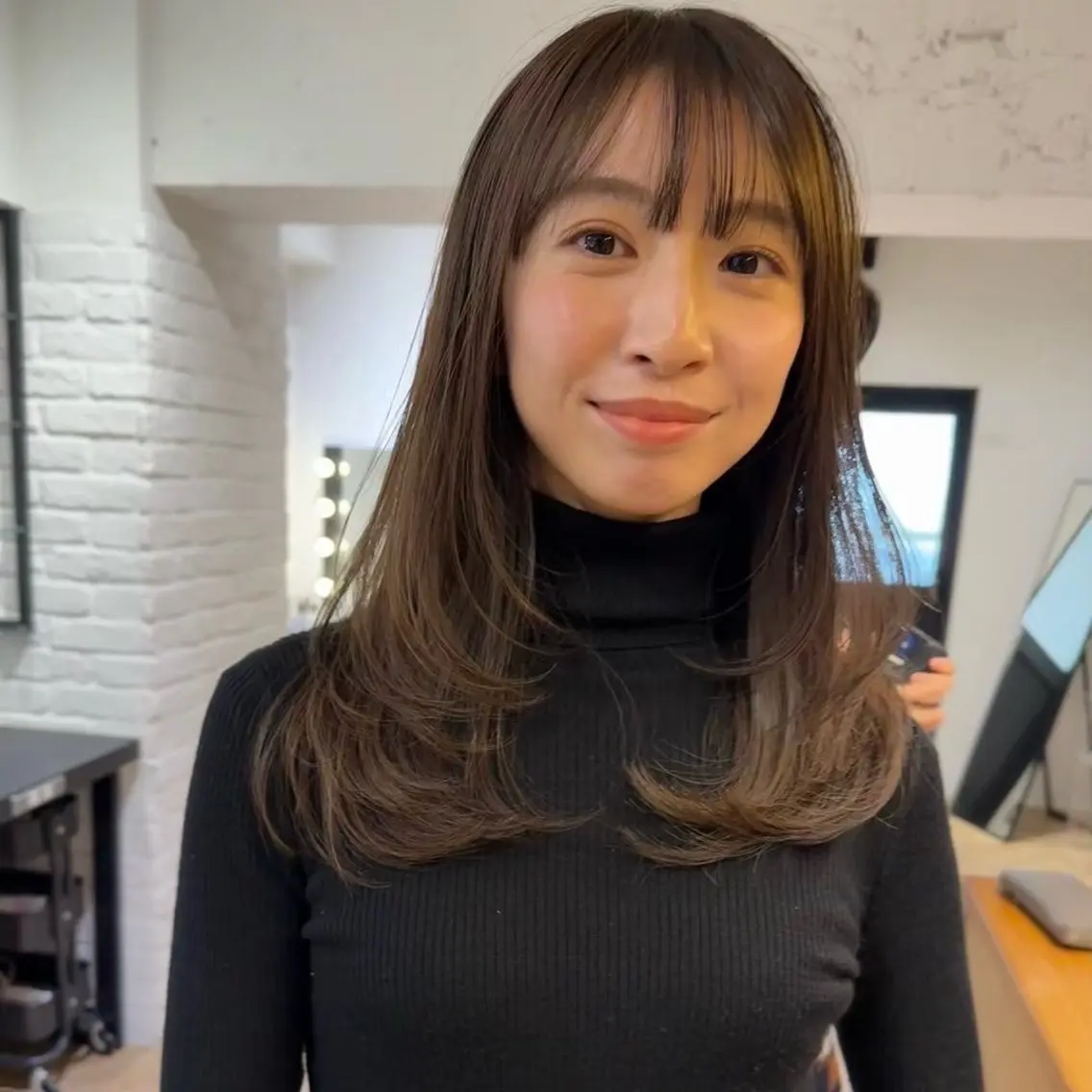 ロング カラー 透明感カラー カット ヘアカラー トリートメント レイヤー/縮毛矯正/ 暖色/mao🎀のヘアスタイル