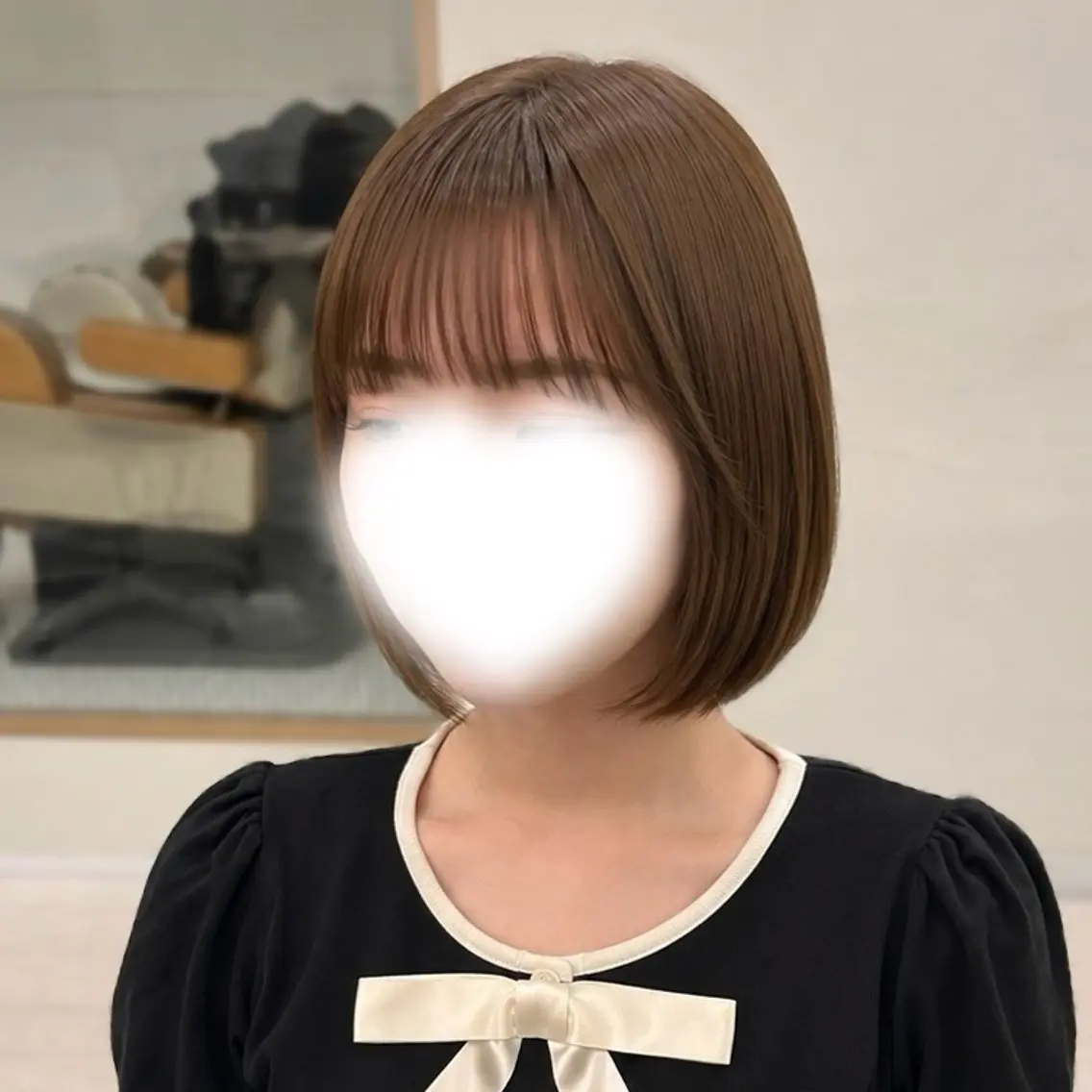 ミディアム カラー カット ヘアカラー トリートメント 🪞ボブ特化/顔 まわり🧸mai🎀のヘアスタイル