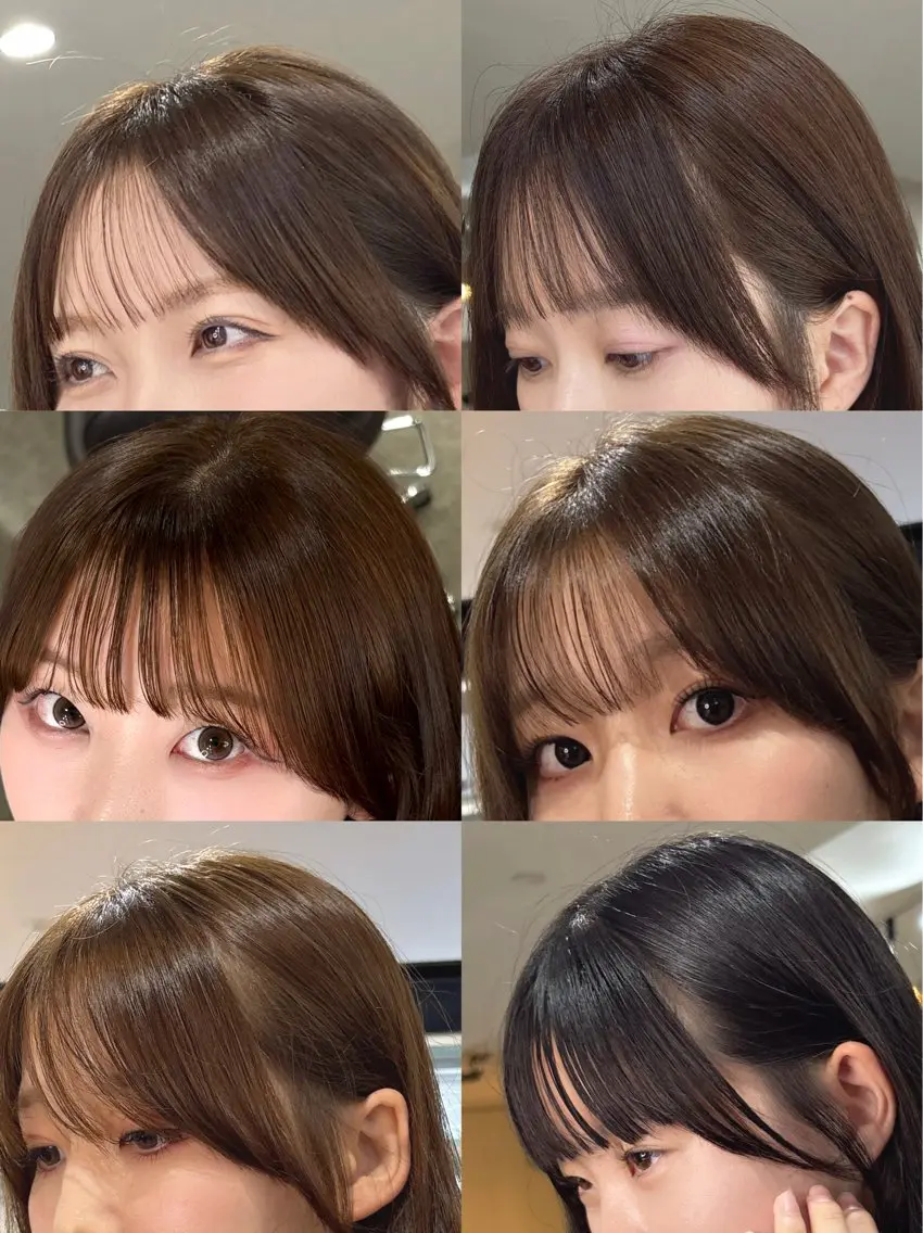 セミロング 髪質改善 縮毛矯正 カット ヘアカラー トリートメント タナカ レイヤのヘアスタイル