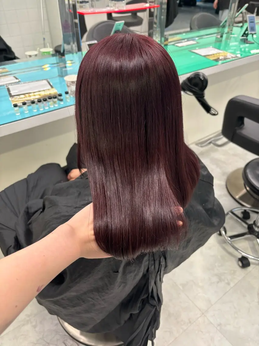 セミロング ヘアカラー ブリーチなし暖色 💗AKARI💗のヘアスタイル