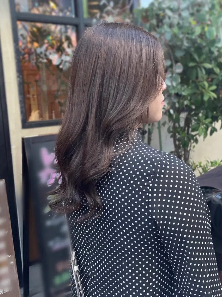 ロング ヘアカラー トリートメント ヘアセット 竹内 春奈のヘアスタイル