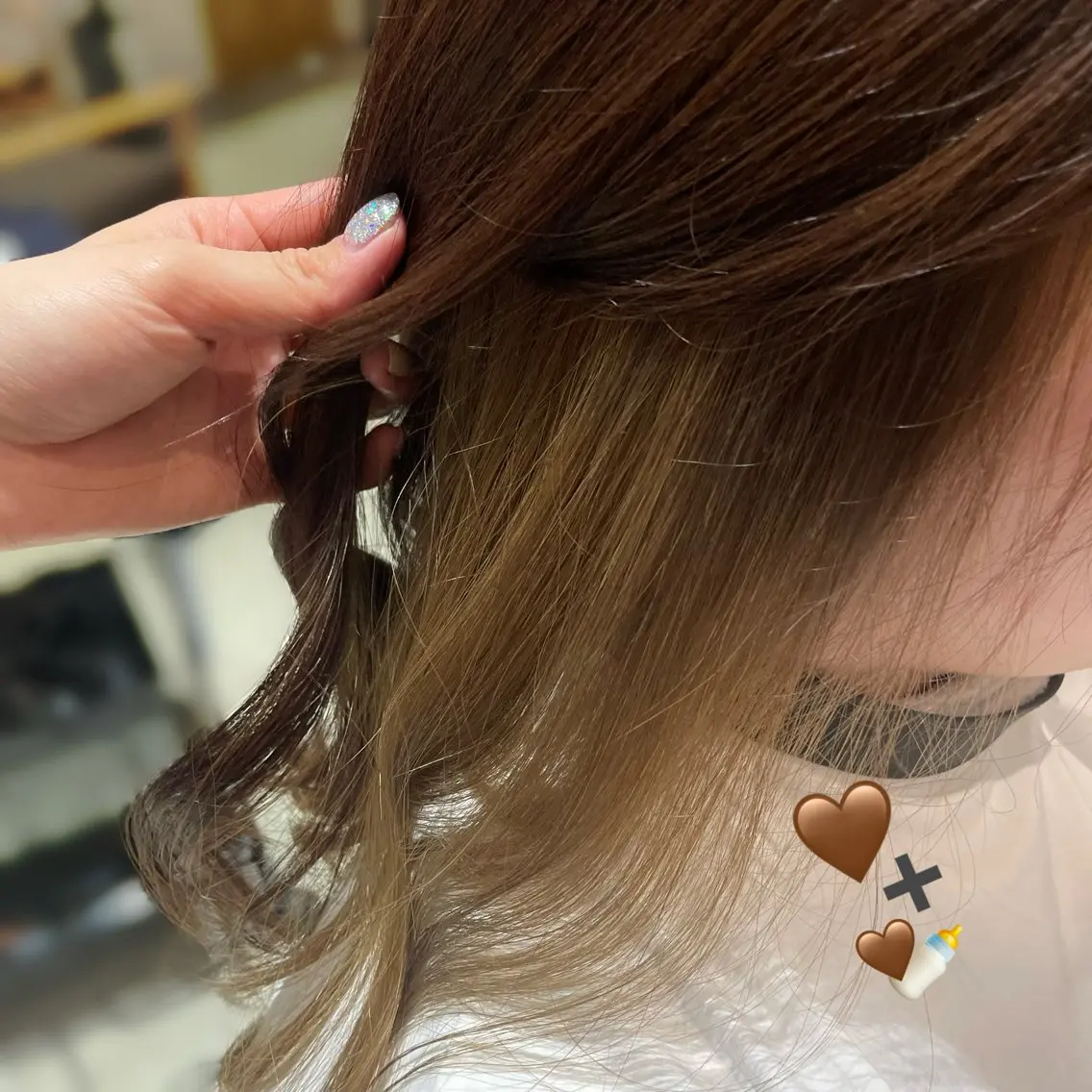 カラー ベージュカラー ミルクティーベージュ 🌟Spinhair 福永えいみ🌙*.｡のヘアスタイル