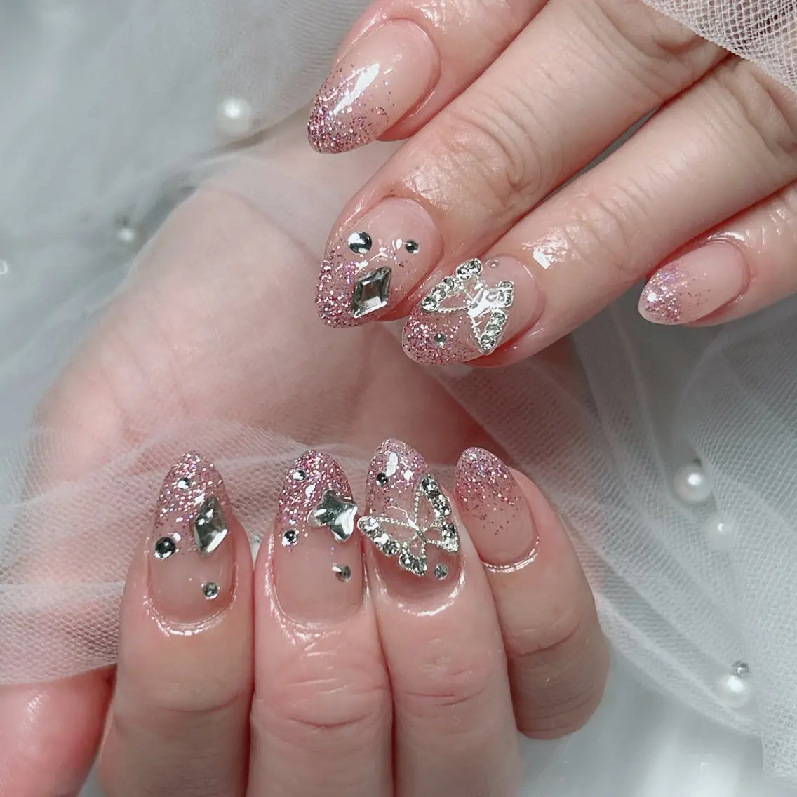 ネイル フラワーネイル 韓国ネイル 夏ネイル ワンホンネイル ハンドネイル Cute Tips nailのネイルデザイン