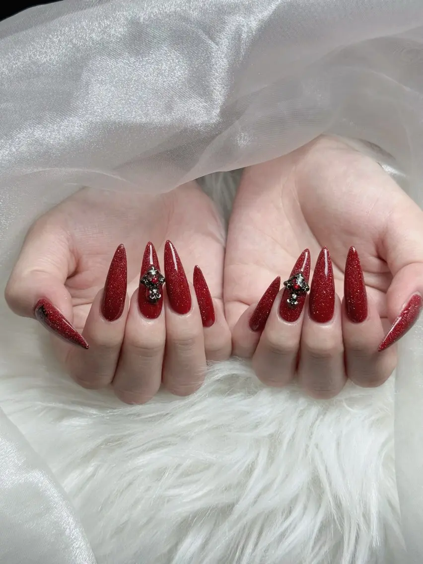 ネイル フレンチネイル ジェルネイル キラキラネイル 韓国ネイル マグネットネイル Julli NailStudioのネイルデザイン