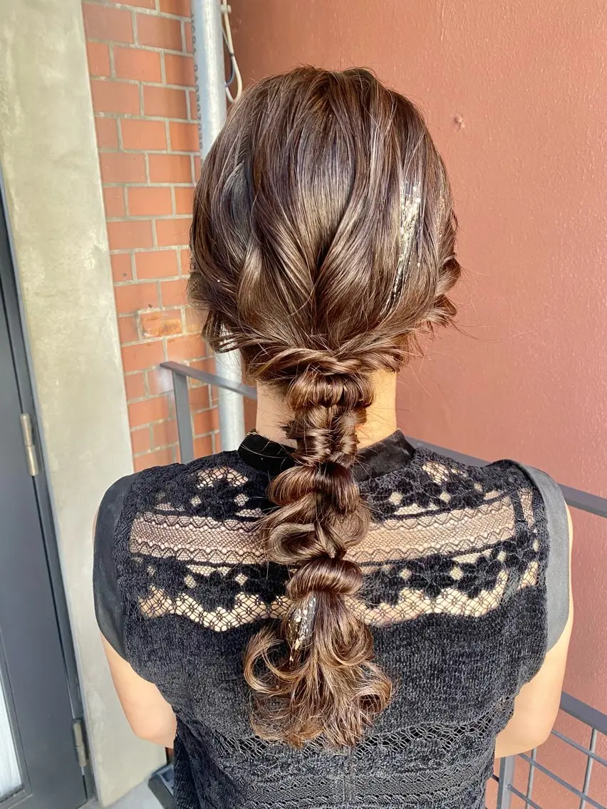 ヘアセット 結婚式ヘアの写真