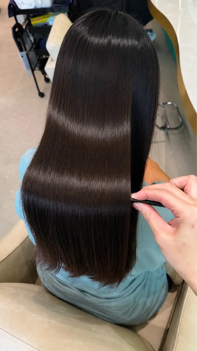 ロング 縮毛矯正 髪質改善/西宮北口/ 植田梨緒のヘアスタイル