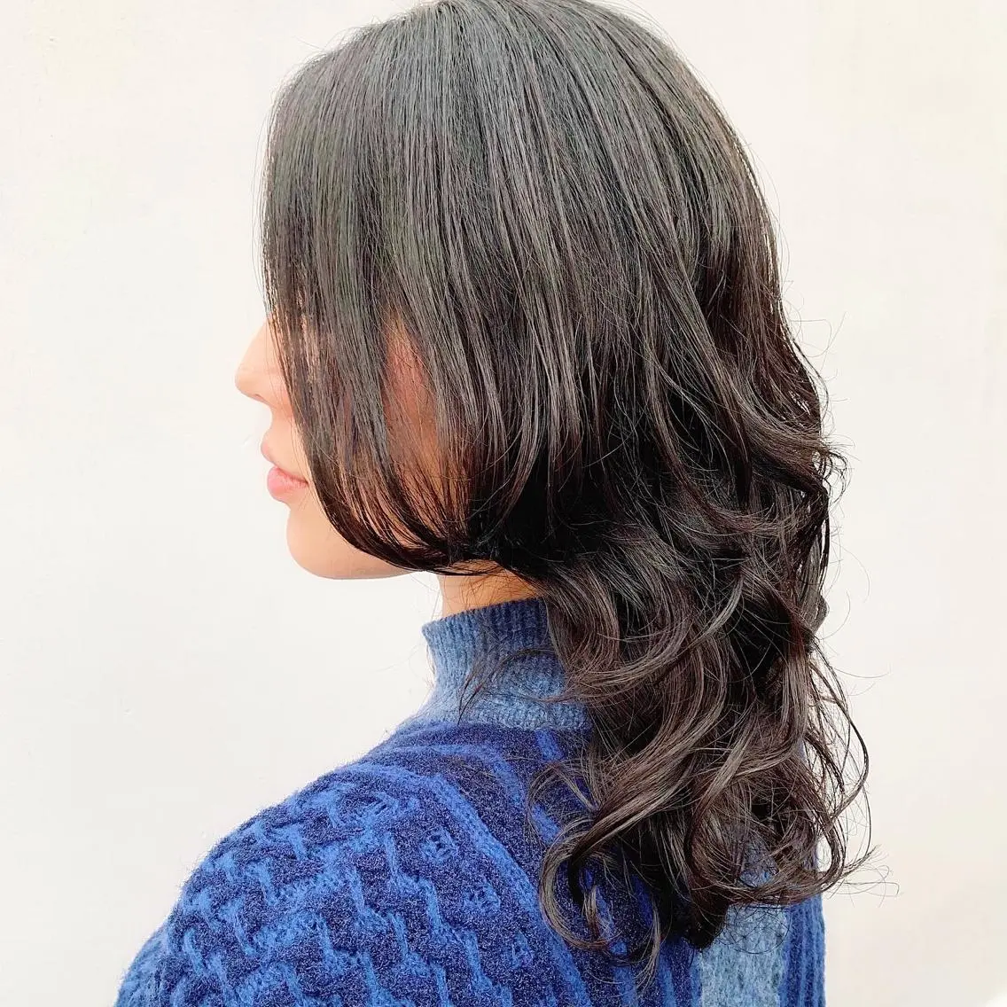 ミディアム パーマ 中川 竜誠のヘアスタイル