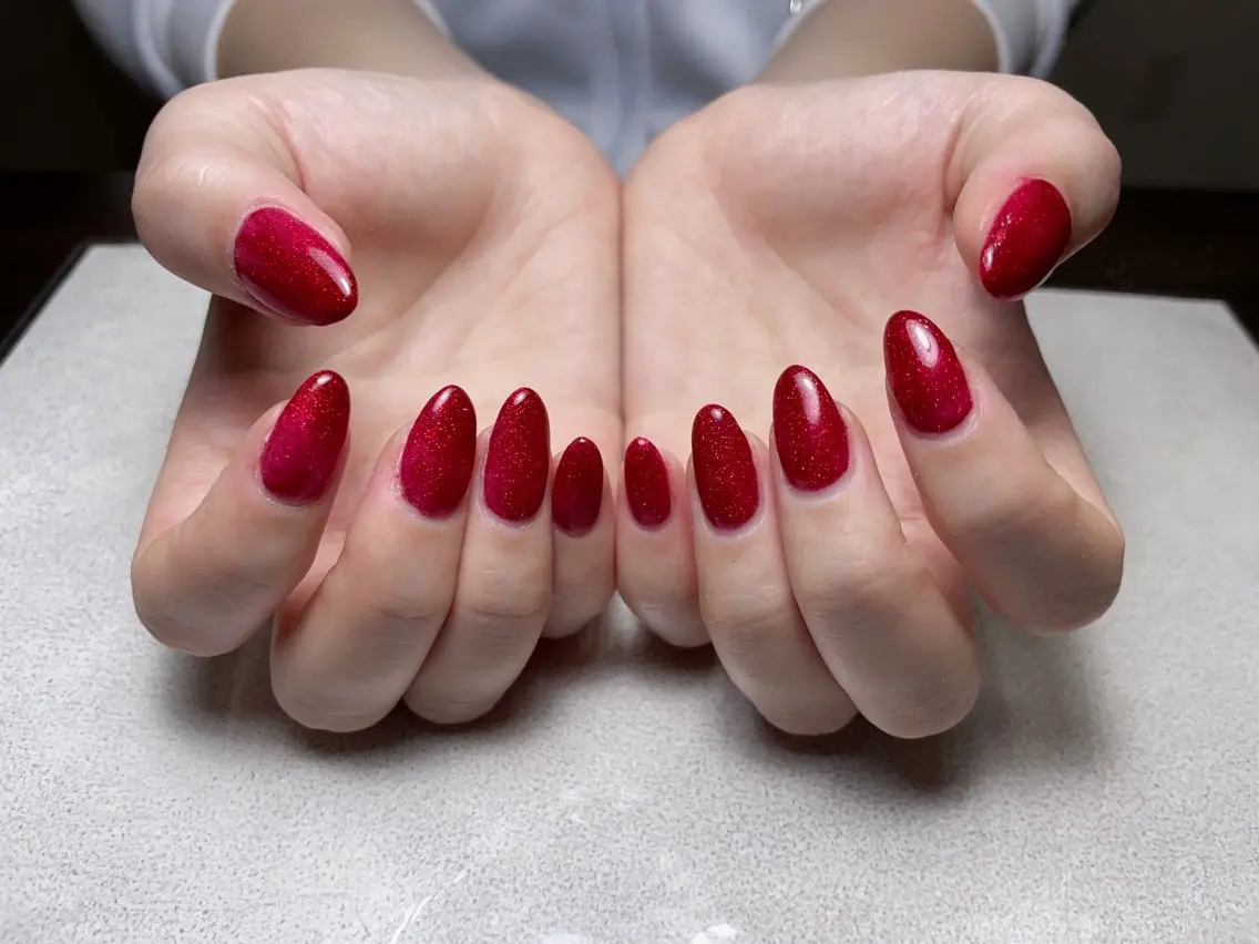 ネイル ジェルネイル ラメ(グリッター) ワンカラーネイル パラジェル シンプルネイル ハンドネイル BLANC.nail yuuのネイルデザイン