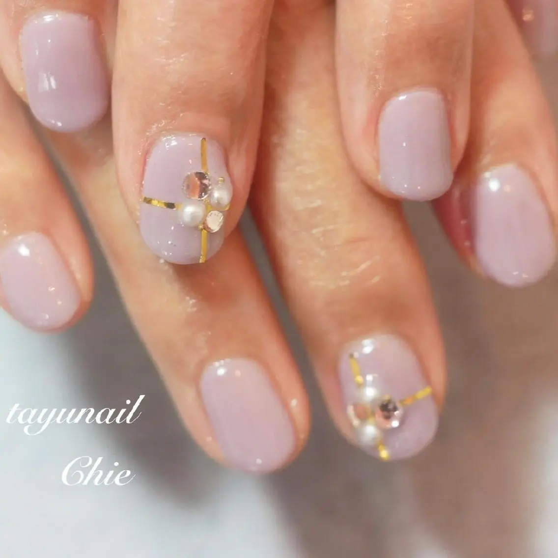 ネイル アートネイル ブルー ジェルネイル キラキラネイル パラジェル ネイルサロン 【たゆnail】のネイルデザイン