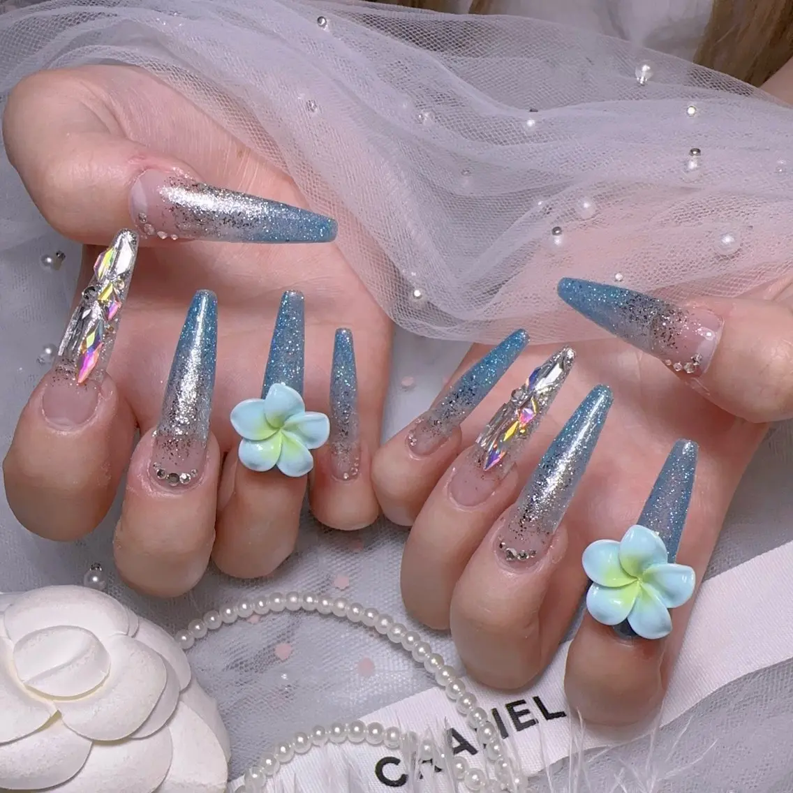 ネイル オーロラネイル フットネイル フレンチネイル ジェルネイル 韓国ネイル ハンドネイル Belle nail salon 新小岩のネイルデザイン