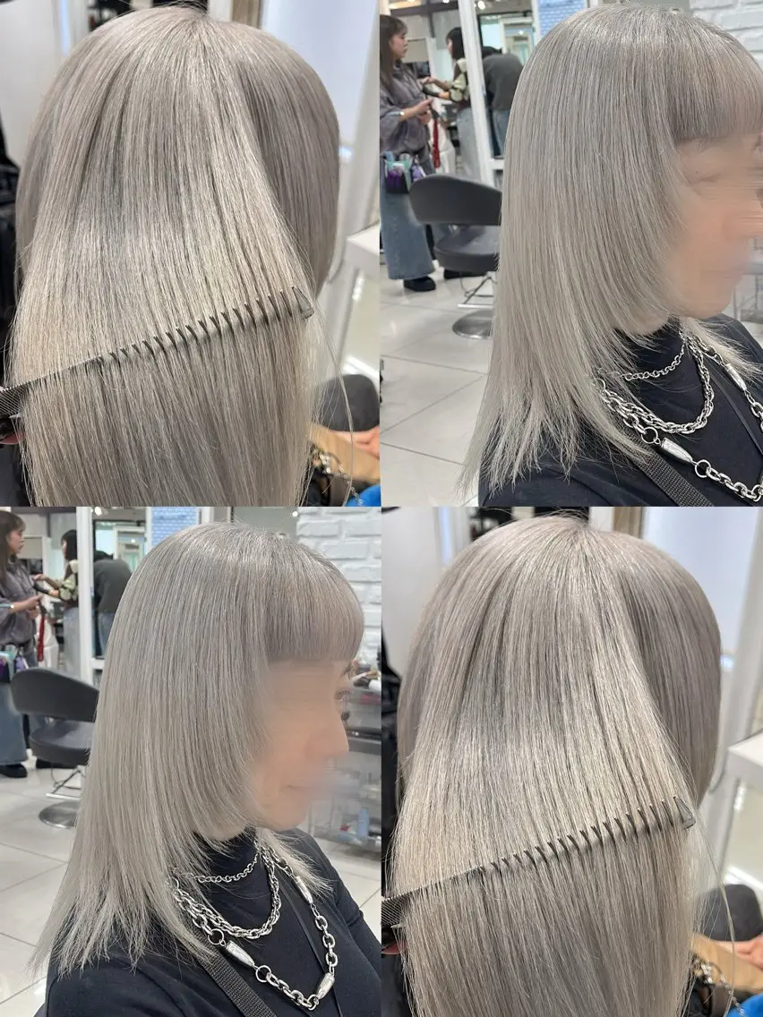 ロング カラー ブリーチ ブロンド ホワイトブロンド カット ヘアカラー トリートメント ヘッドスパ 艶髪【カラー支持率 No.1】リノ🪐のヘアスタイル