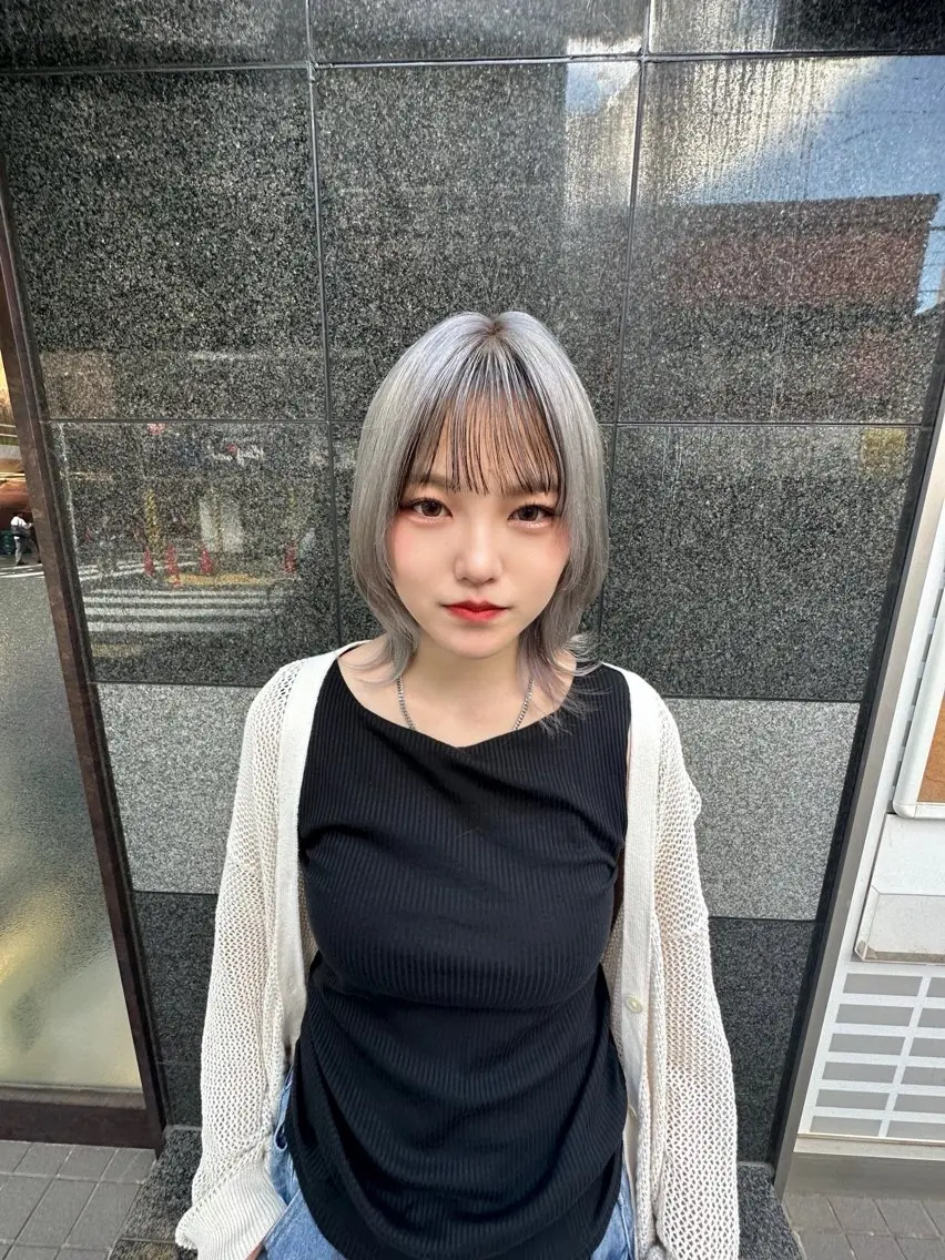 ミディアム カラー ‪❥ブリーチ💗 MIKUのヘアスタイル