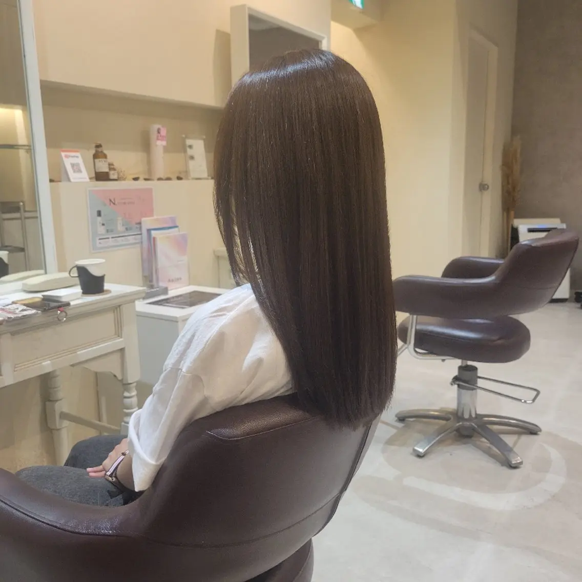 セミロング 髪質改善 代表/淀屋/髪質改善 ダメージレスカラー✨のヘアスタイル