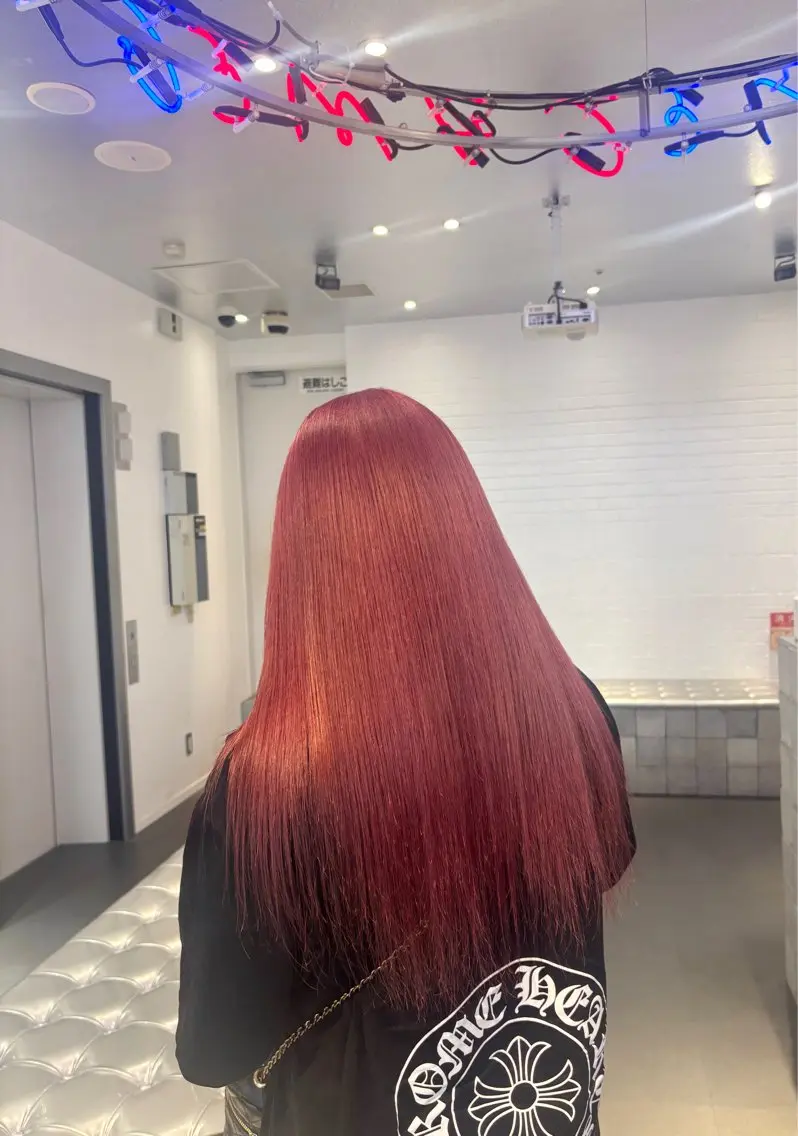 セミロング カラー ヘアアレンジ ブリーチ ケアブリーチ ハイトーンカラー ピンクカラー ヘアカラー トリートメント 💟ケア×ハイトーン 💟/ミオのヘアスタイル
