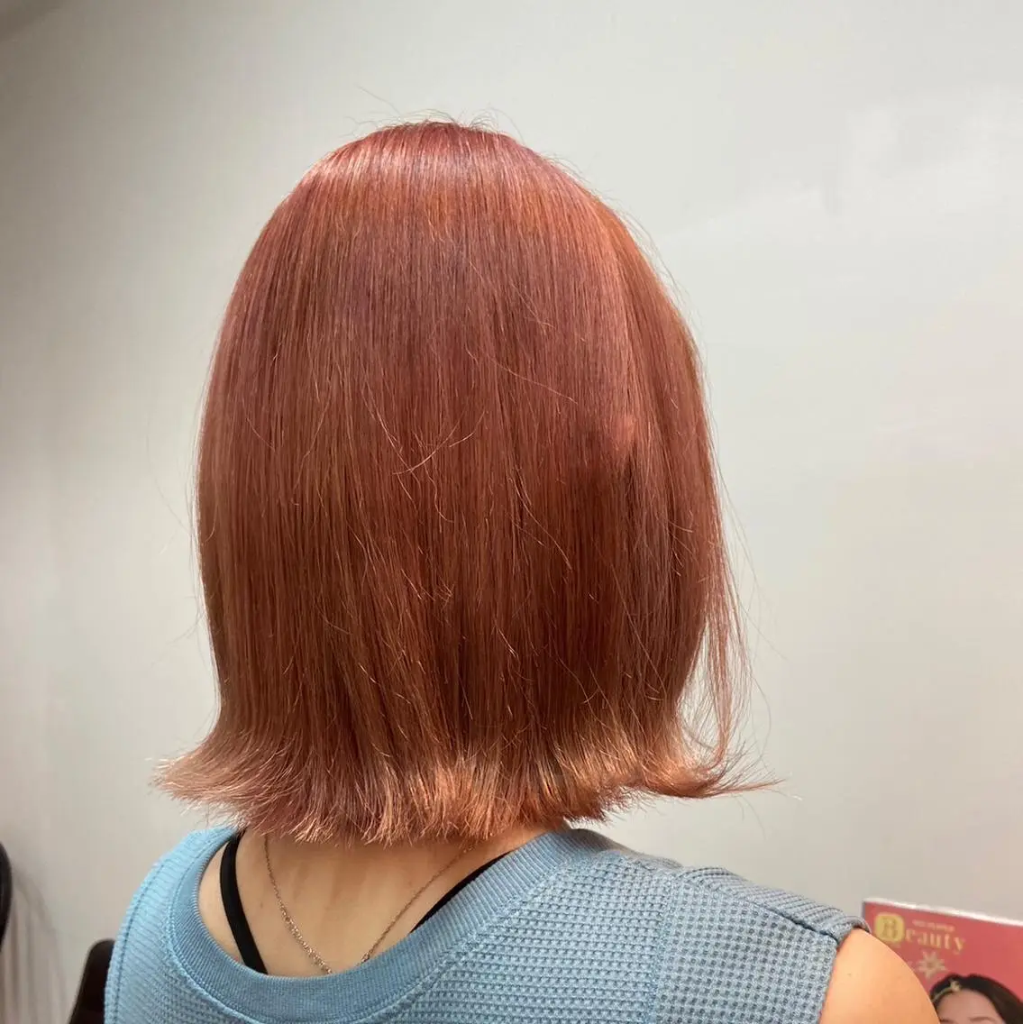 ミディアム カラー ピンクカラー 安岡美咲✂︎ 艶カラー/髪質改善のヘアスタイル