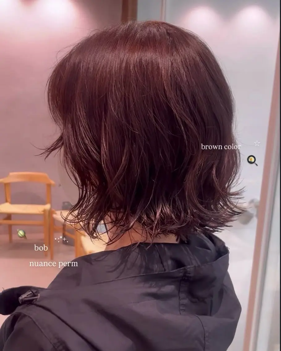 🎀カット（ bob）＋パーマ🎀の写真