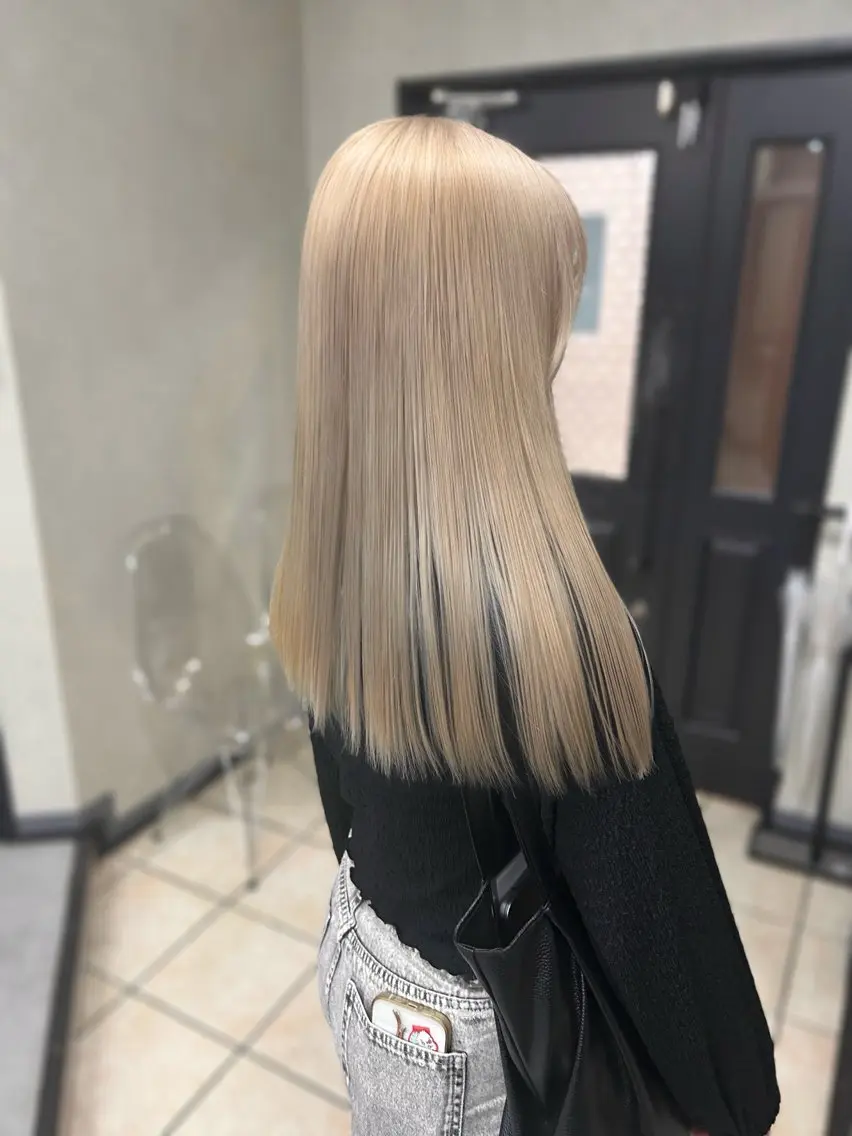 ロング ハイトーン髪質改善 🫧大阪/kanonのヘアスタイル