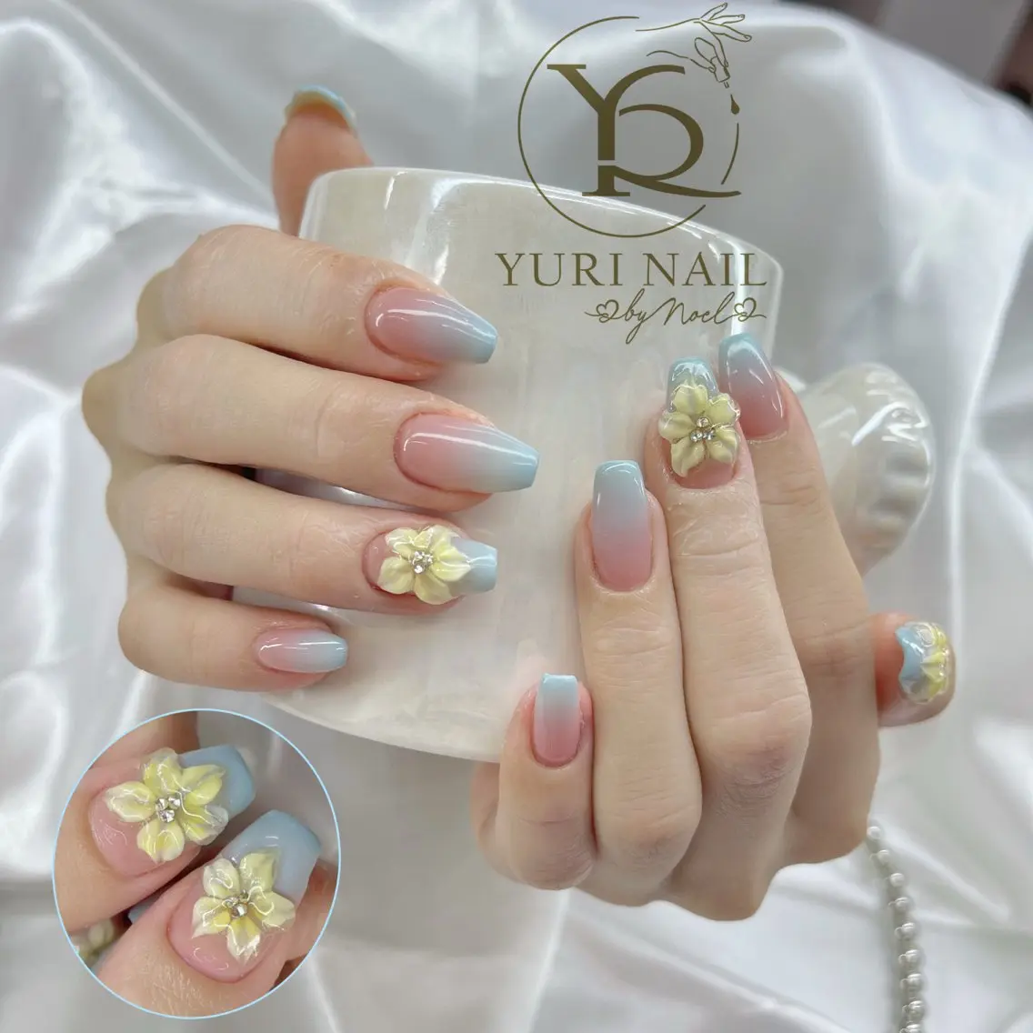 ネイル チークネイル フットネイル フレンチネイル グラデーション キラキラネイル ハンドネイル フットネイル ハンドケア YURI Nail Funabashiのネイルデザイン