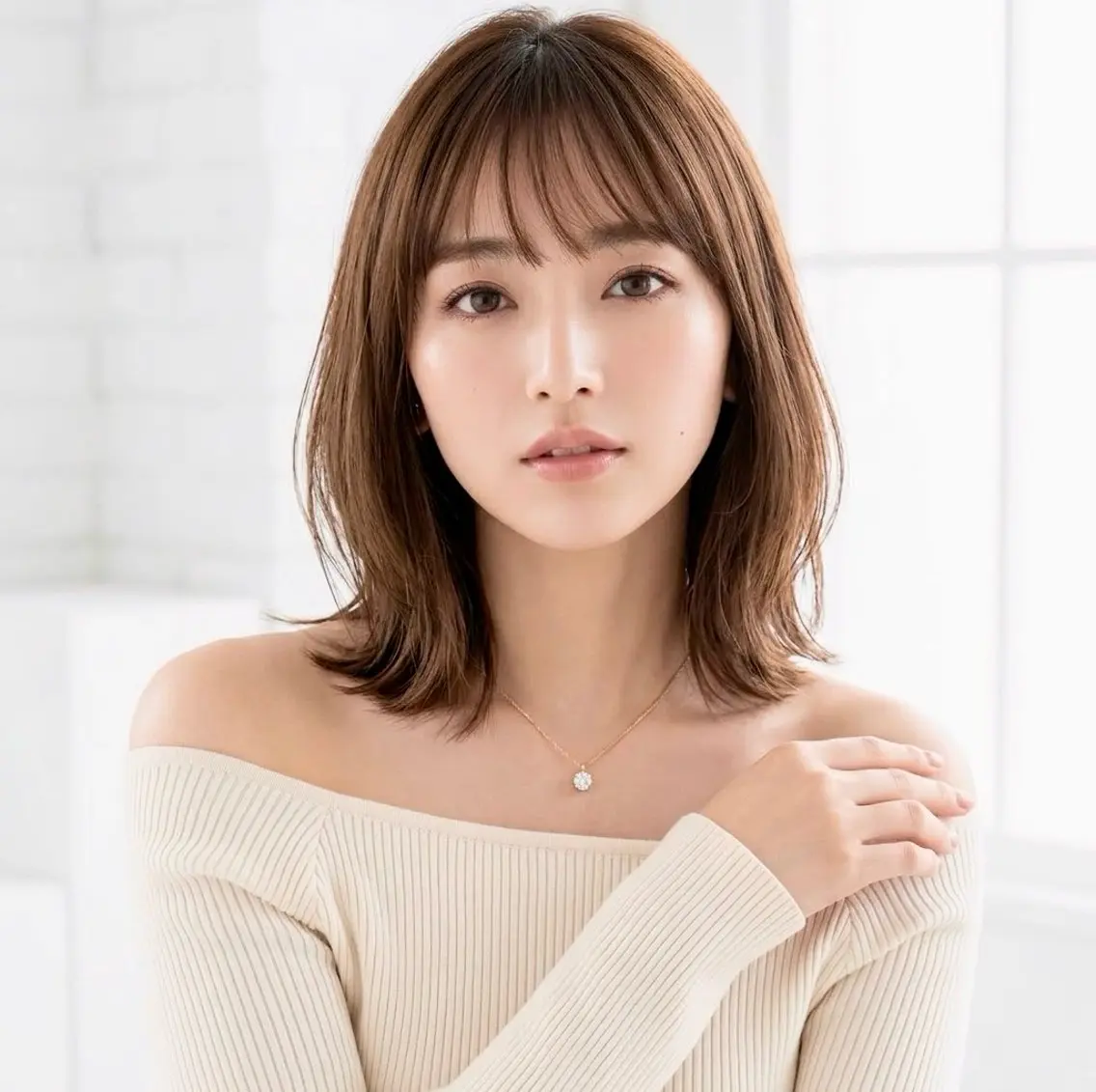 ミディアム 髪質改善/艶カラー /光吉洋平のヘアスタイル