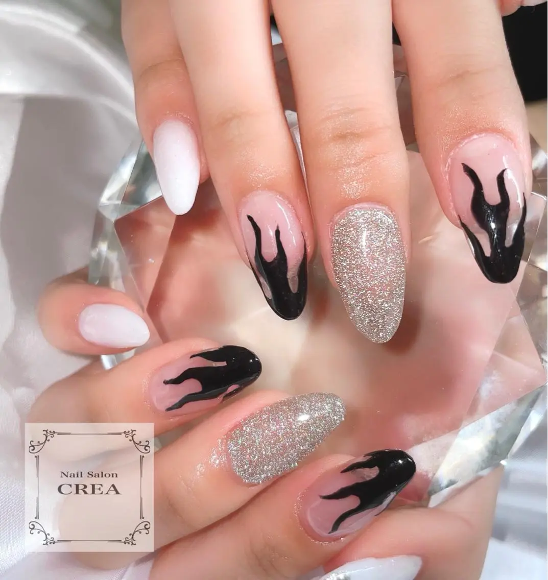 ネイル スカルプネイル ショートネイル NailSalon CREAのネイルデザイン