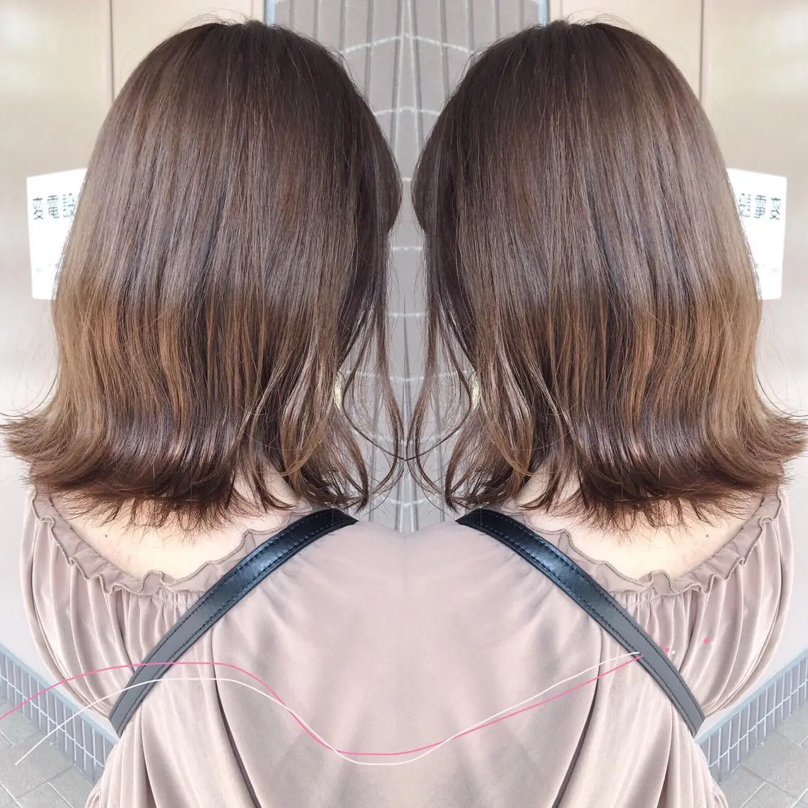 カラー ベージュカラー 後藤 陽花子のヘアスタイル