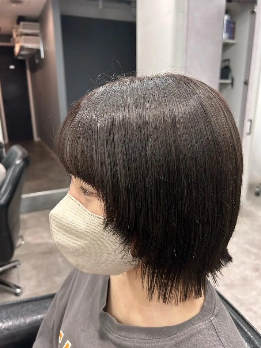ショート ボブレイヤー ボブ レイヤーカット ボブ/透明感カラー/ 髪質改善/🌙/ルナのヘアスタイル