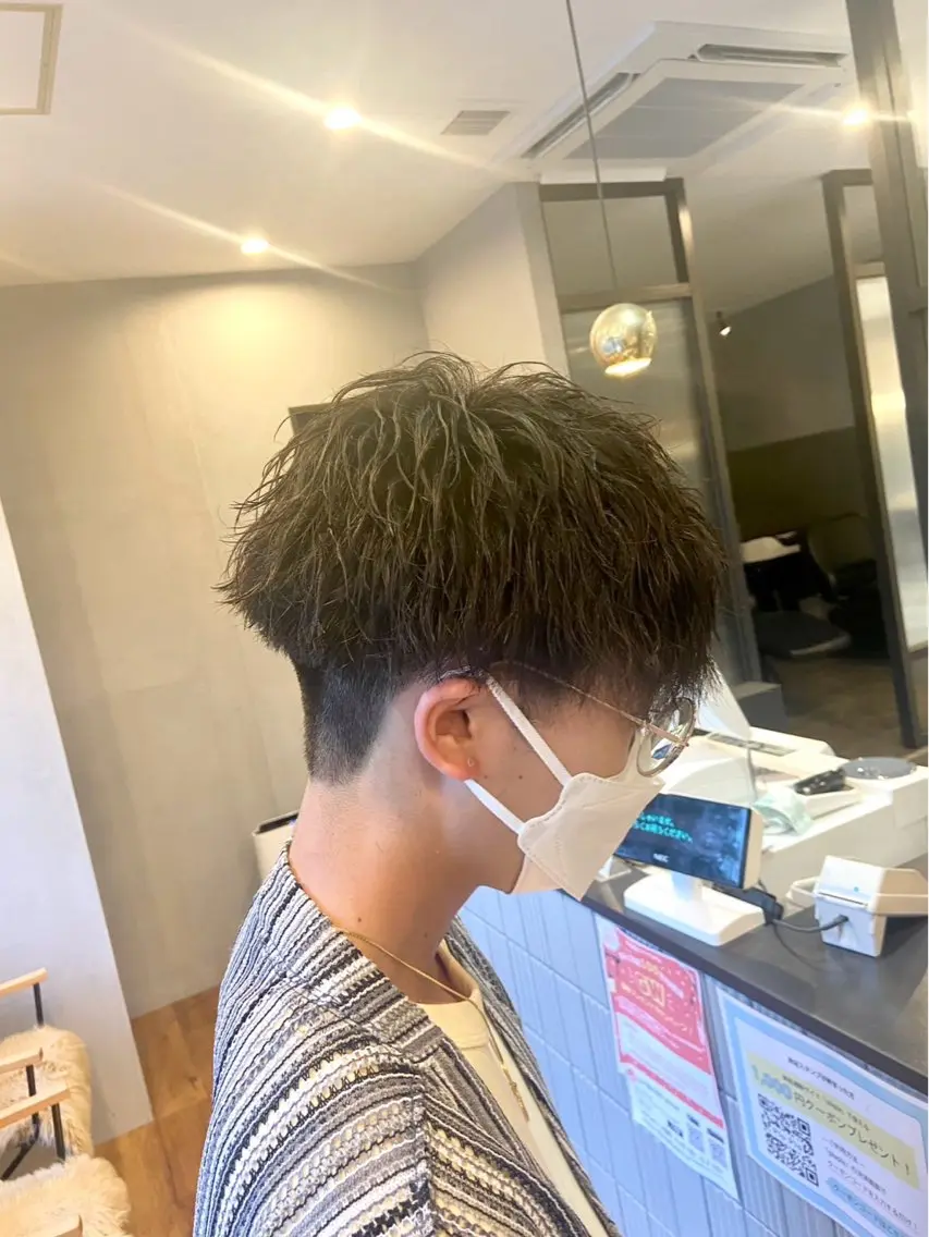 パーマ メンズ メンズパーマ カット パーマ 山本望理/期間限定 /透明感カラーのヘアスタイル