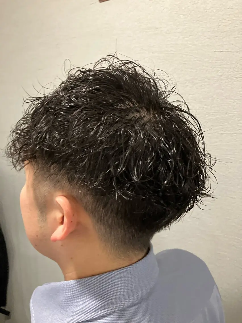 ショート パーマ メンズ ビジネス メンズパーマ 波巻きパーマ ショートヘア メンズカット/パーマ ハヤシのヘアスタイル