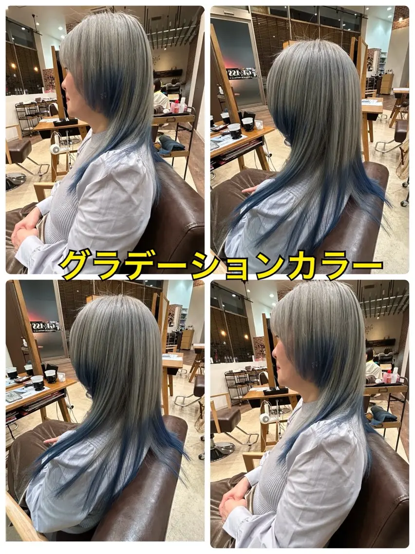 ロング カラー ブリーチ グラデーションカラー TELA HAIR 大輪のヘアスタイル