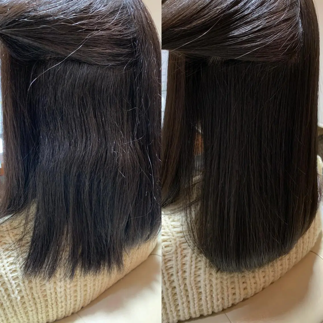 セミロング くせ毛 黒田 優衣のヘアスタイル