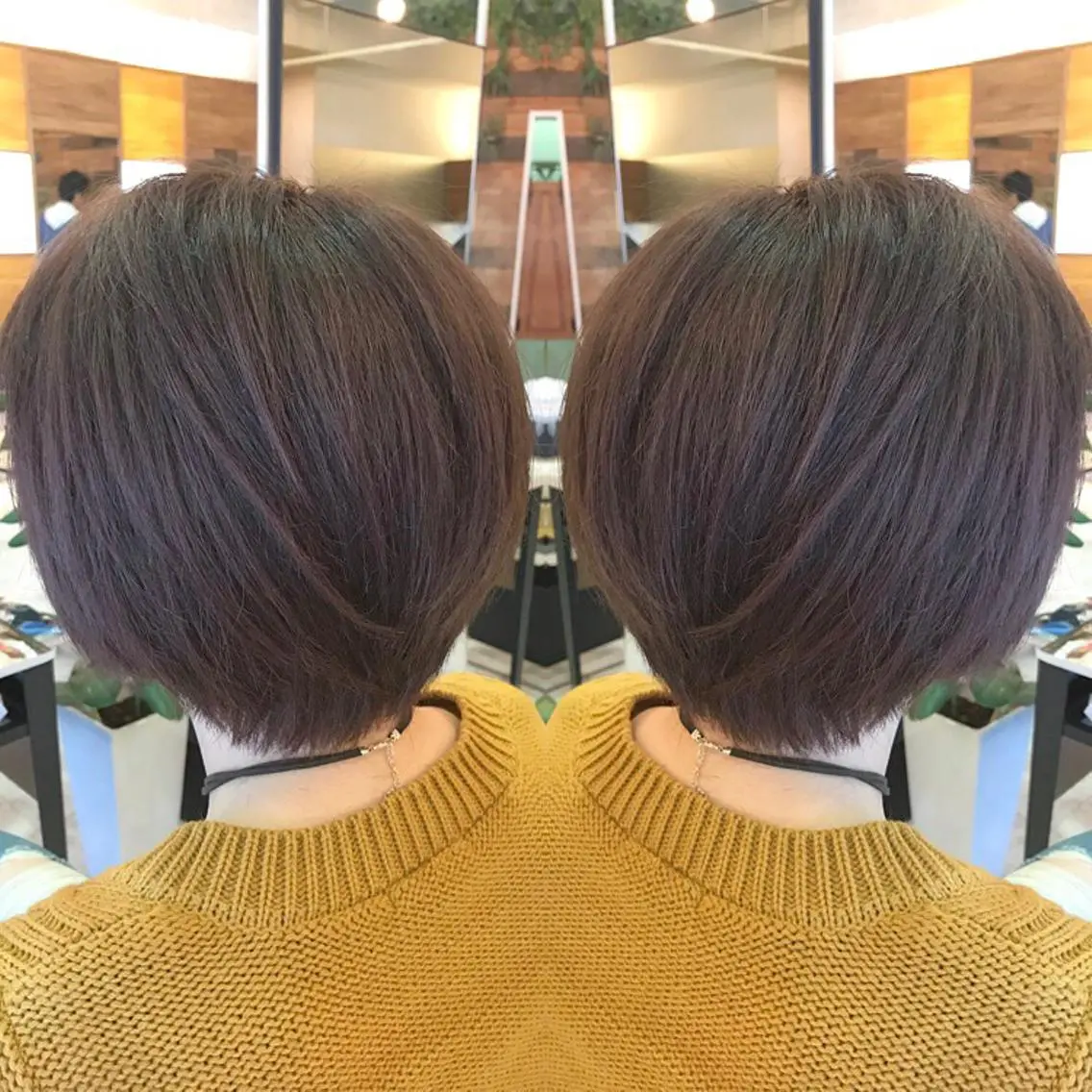 ショート カラー アッシュ イルミナカラー ラベンダーカラー ラベンダーアッシュ 青木 茂樹⭐️ 透明感カラーのヘアスタイル