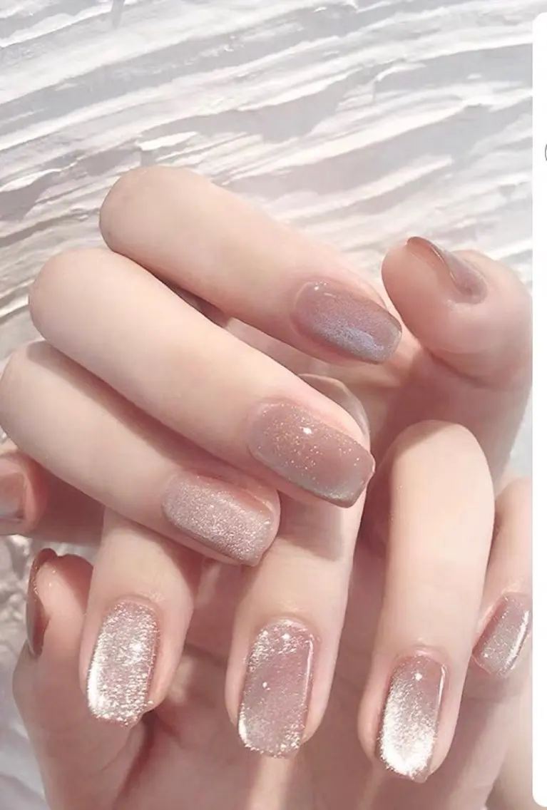 【２級持ち研修ネイリスト】自爪オフ1100円マグネットワンカラー/フラッシュ ￥2980の写真