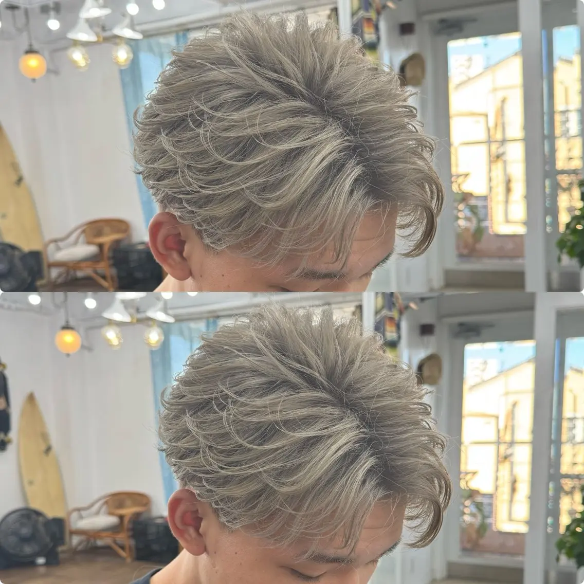 ショート カラー パーマ ヘアアレンジ メンズ カット ヘアカラー メンズ特化サロン ユウヘイのヘアスタイル