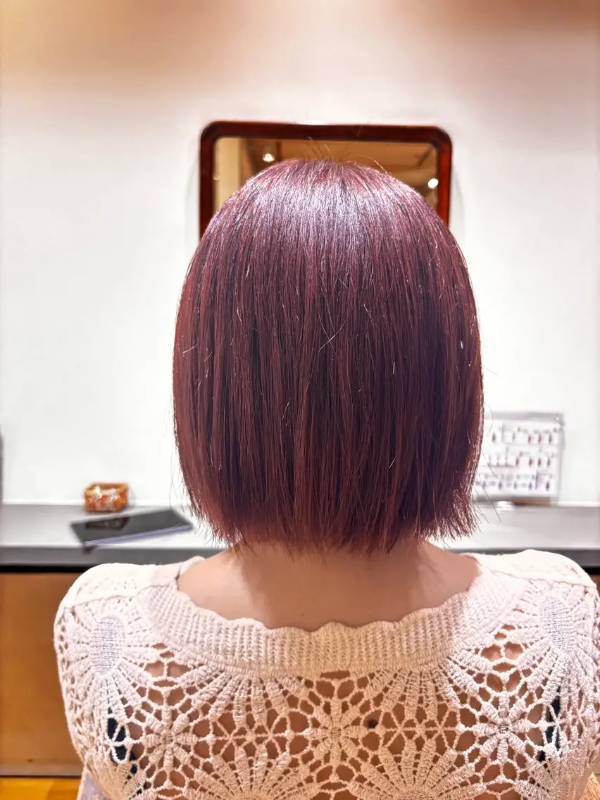 カラー ヘアカラー CLAPSコハク モデル募集のヘアスタイル