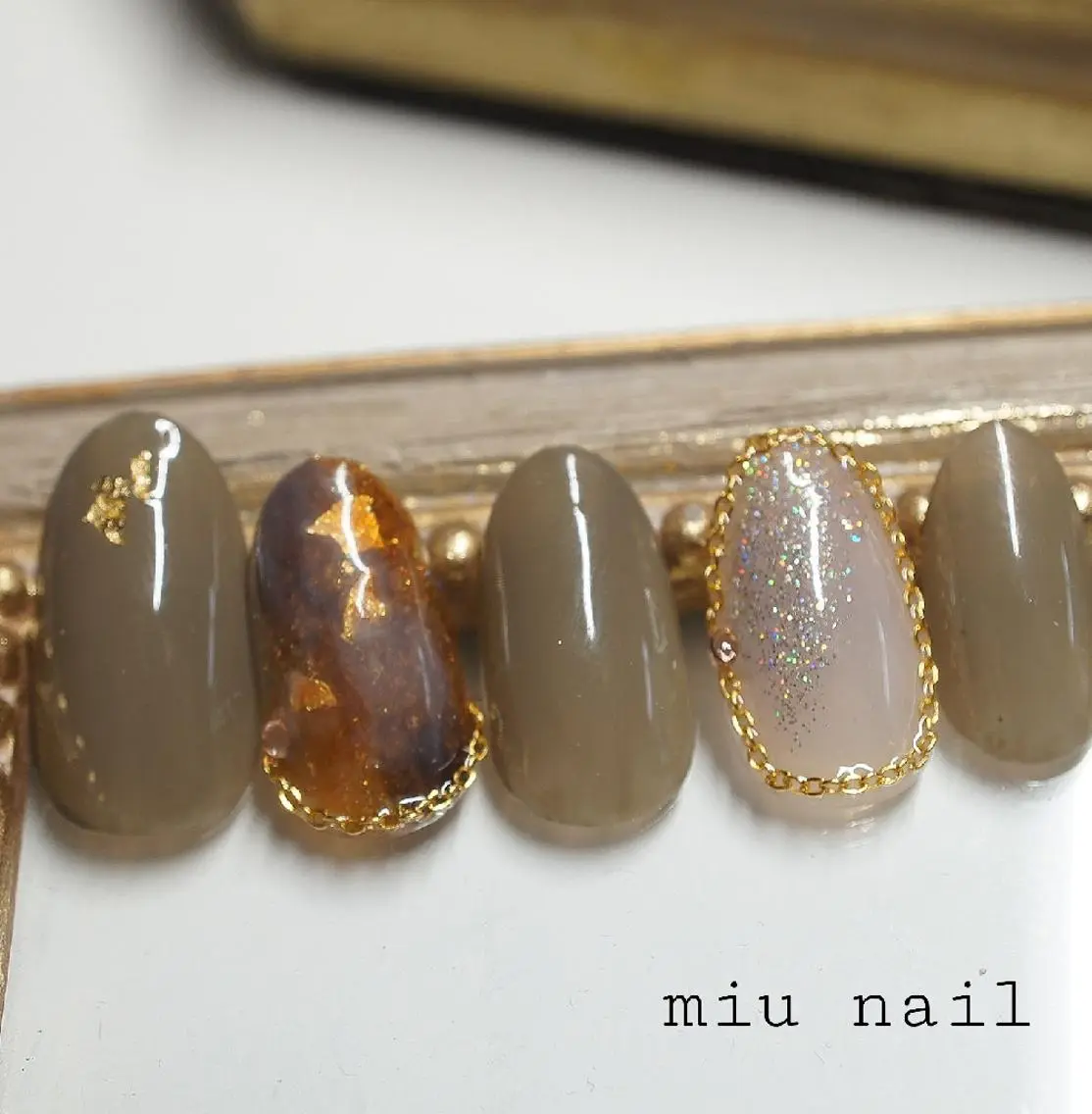 ネイル べっ甲ネイル MIU nailのネイルデザイン