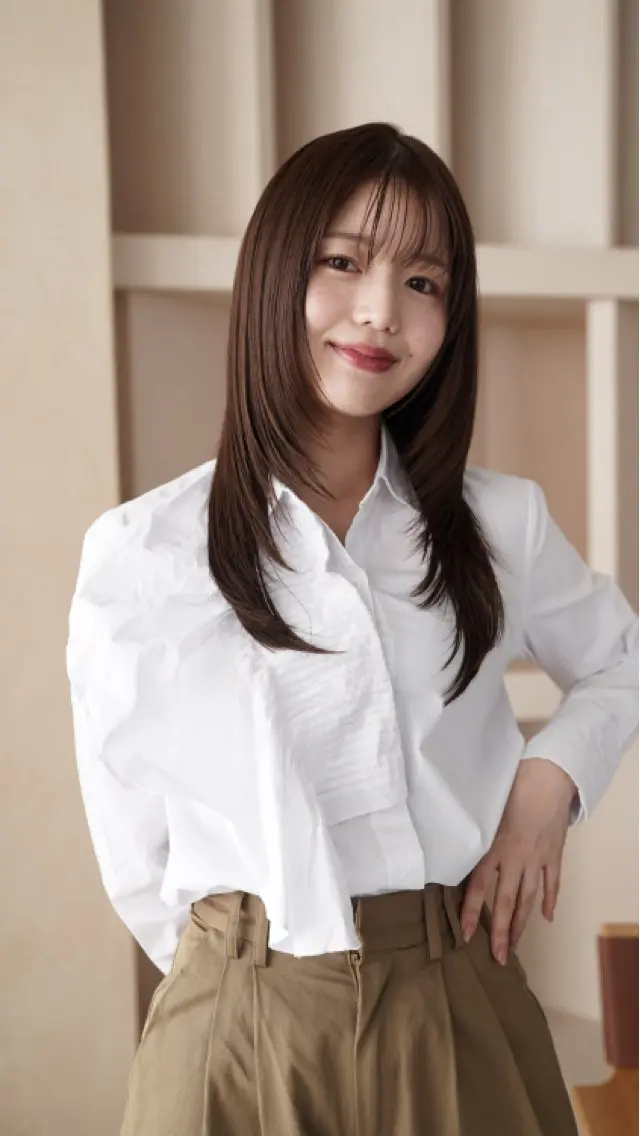 ロング カラー ベージュカラー レイヤーカット ロング 🫧nari🫧 谷町 大阪のヘアスタイル