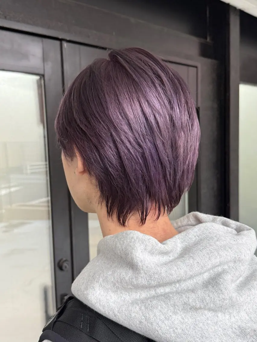 ショート カラー メンズ カット ヘアカラー トリートメント 透明感カラー/パーマ 🌀アオノのヘアスタイル