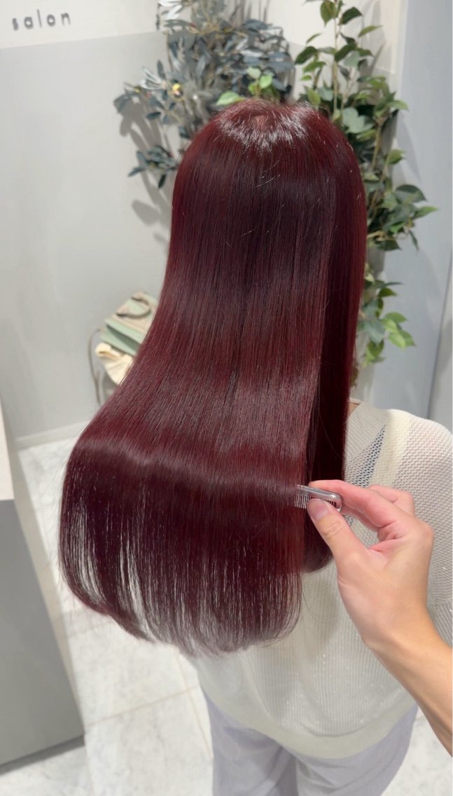 ロング カラー ブリーチ ブリーチなしカラー レッドカラー トリートメント ヘアカラー トリートメント SHOTA/ピンク/ ラベンダー/ブラウンのヘアスタイル