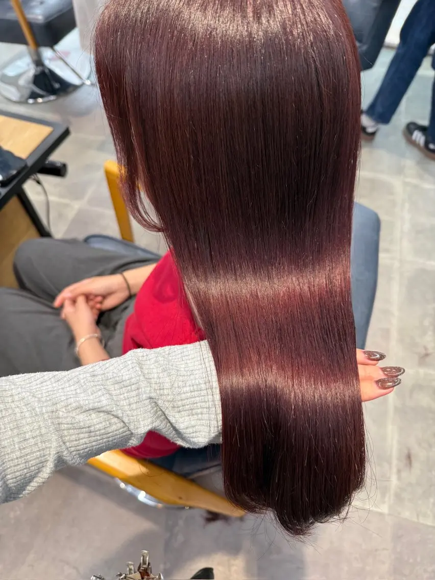 ロング カラー カット ヘアカラー トリートメント newi梅田🫧韓国 ヘア🫧sakiのヘアスタイル