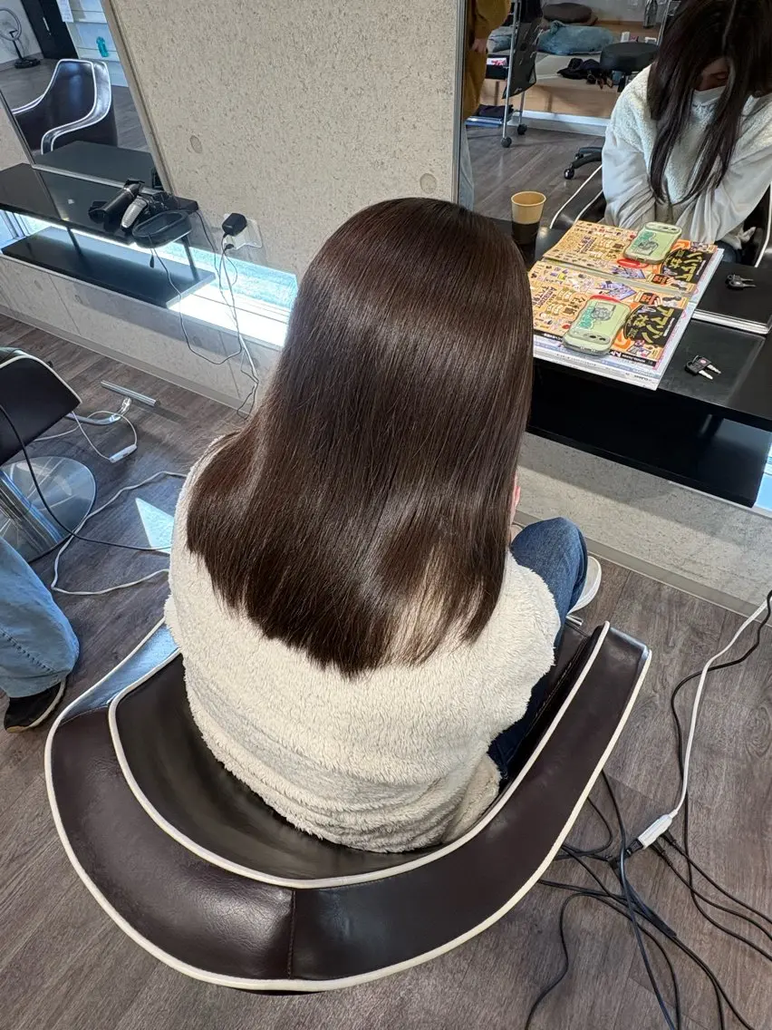 🫧カット➕髪質改善メテオトリートメント🪄(女性限定・ロング料別途)の写真