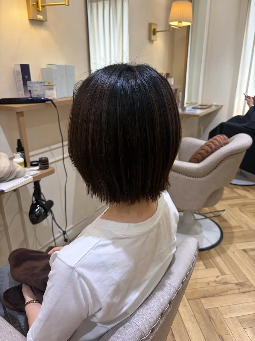 ショート ボブレイヤー ボブ レイヤーカット SAAYA🌱 メンズカット募集中のヘアスタイル
