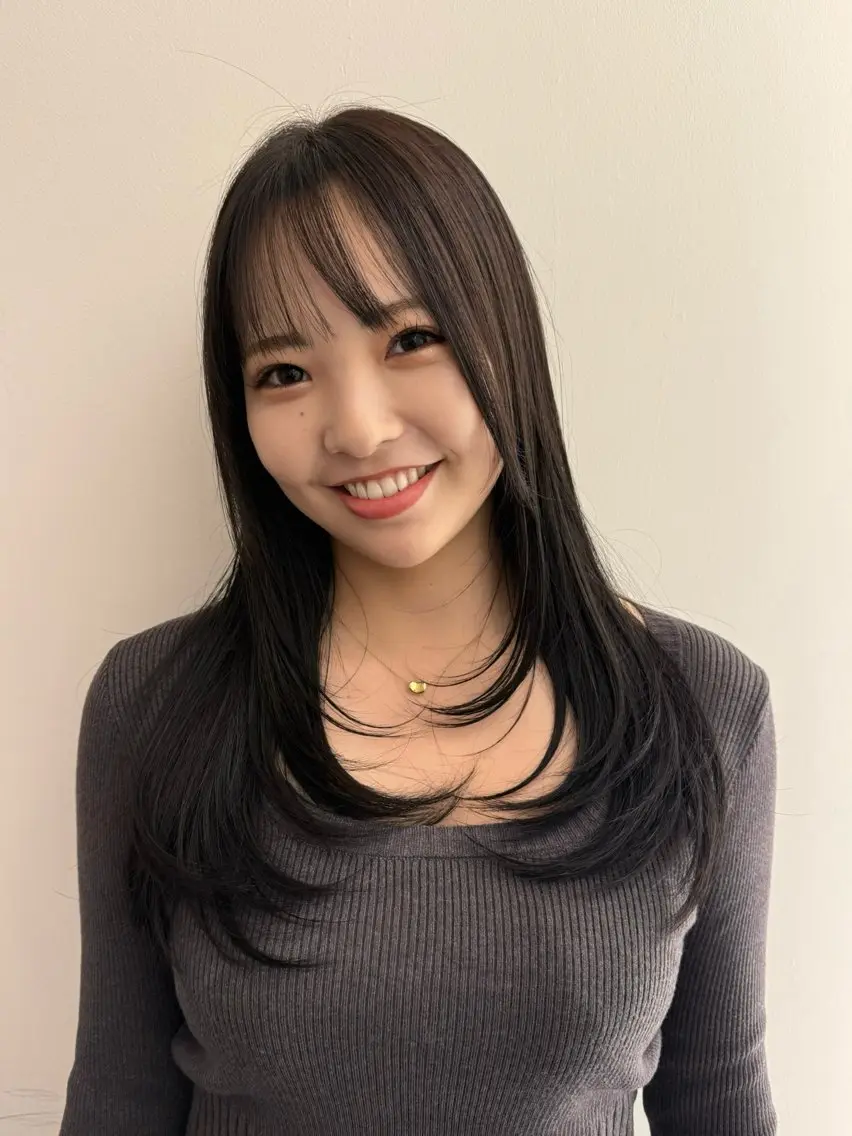 ロング レイヤーカット arte pelo 辻のヘアスタイル