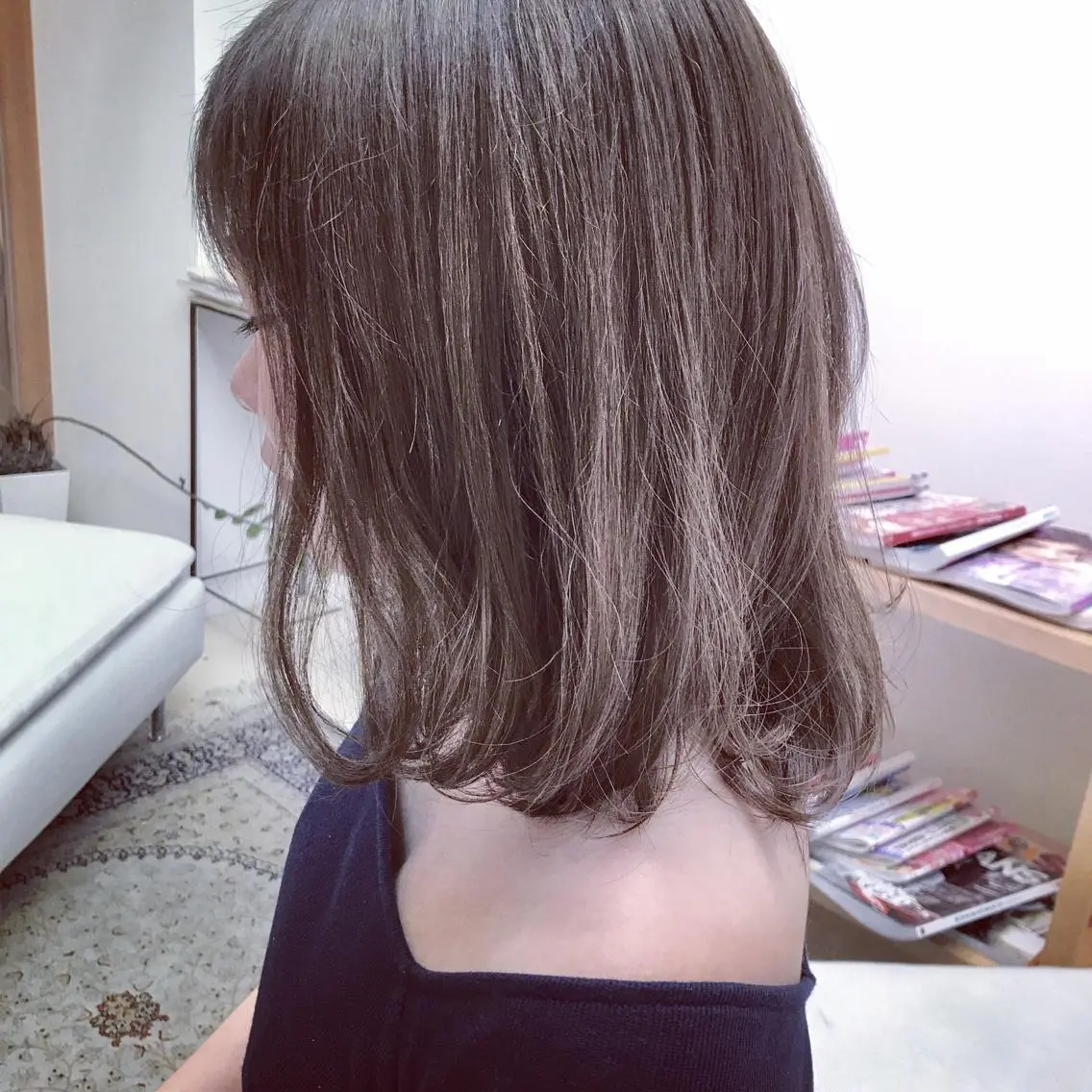 ミディアム カラー ヘアカラー トリートメント 平田 健一のヘアスタイル